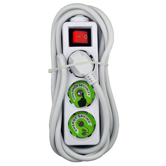 Naponska letva MAXPOWER HS-DB GB03K, 3 utičnice, 1.5m, bijela