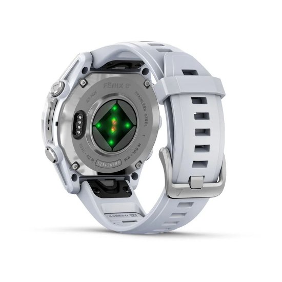 Pametni sat GARMIN Fenix 8, 43mm, AMOLED, multisport, srebrni/bijeli remen
