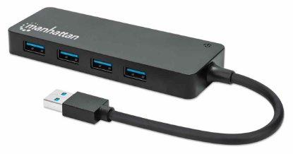 USB HUB MANHATTAN, 4-portni USB 3.2, crni