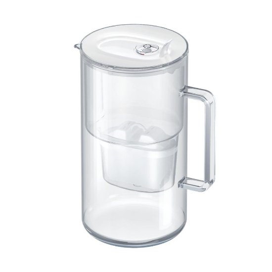 Vrč za filtriranje vode AQUAPHOR Glass, 2,5 l, stakleni, bijeli
