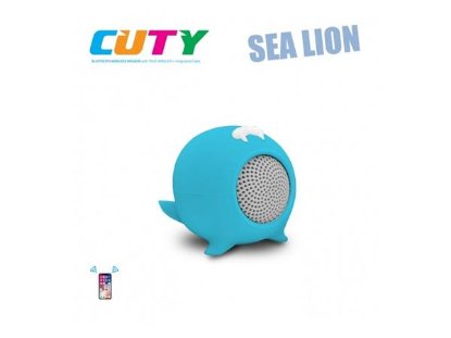 Mini zvučnik iDANCE Cuty Morski Lav, 10W, USB, BT, plavi