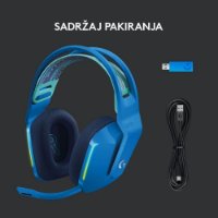 Slušalice LOGITECH Gaming G733 Lightspeed, RGB, bežične, plave