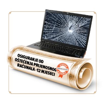 Osiguranje od oštećenja laptopa u trajanju od 12 mjeseci - vrijednosti uređaja 497,72-995,42 €