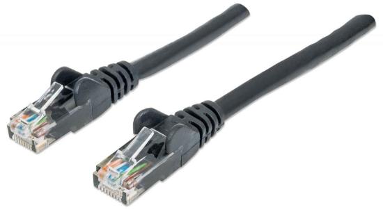 Kabel INTELLINET, patch CAT6, U/UTP, crni, 1m
