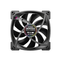 Ventilator MONTECH RX120 PWM, 120mm, 1600 okr/min, RGB, crni