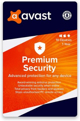 AVAST Premium Security, godišnja pretplata, za 10 uređaja