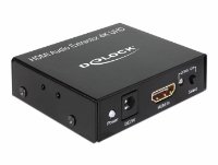 Razdjelnik audio signala DELOCK, 1x IN HDMI-A 19 pin (Ž) na 1x HDMI-A 19 pin (Ž), 1x 3.5MM, 1x Toslink (Ž), 1x RCA (Ž), 4K 30Hz