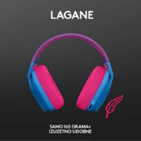 Slušalice LOGITECH Gaming G435 Lightspeed, USB-C, bežične, BT, plavo-ljubičaste