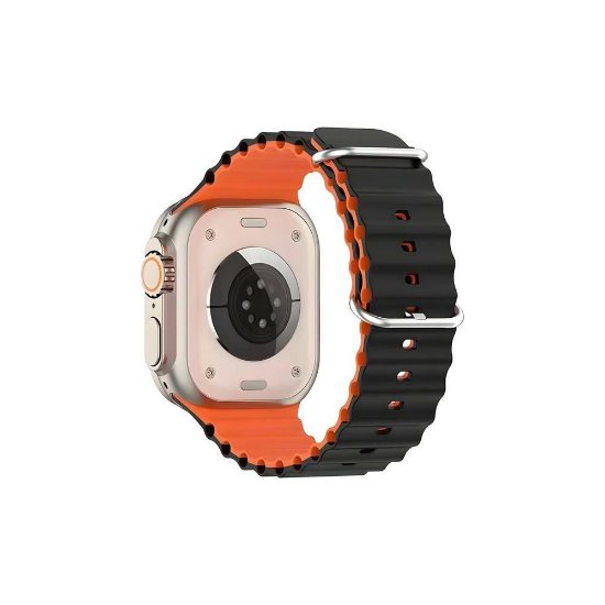 Zamjenski remen BELINE Silicone Waves za Apple Watch 38/40/41mm, crno-narančasti