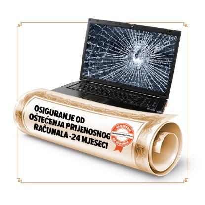 Osiguranje od oštećenja laptopa u trajanju od 24 mjeseci - vrijednosti uređaja 0,13-245,54 €