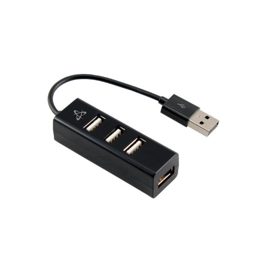 USB HUB SBOX H-204, 4-portni USB 2.0, crni