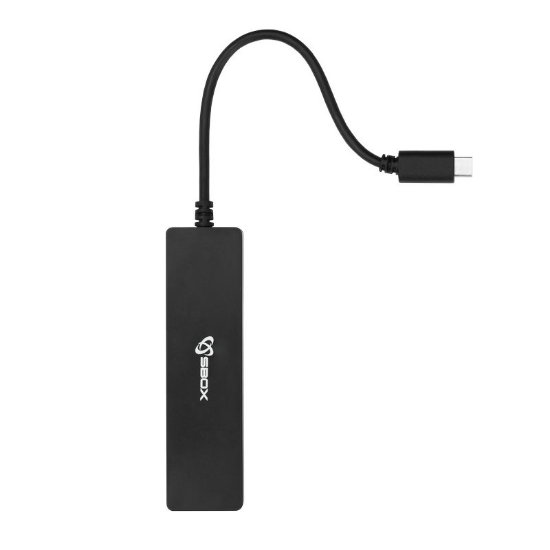 USB HUB SBOX H-404C, 4-portni USB 3.0, crni