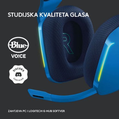 Slušalice LOGITECH Gaming G733 Lightspeed, RGB, bežične, plave