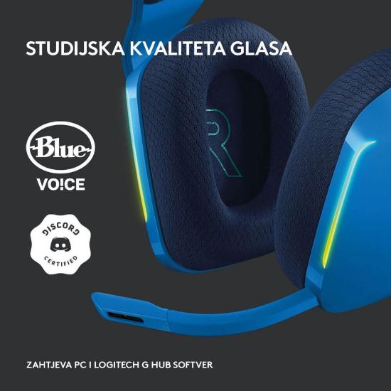 Slušalice LOGITECH Gaming G733 Lightspeed, RGB, bežične, plave