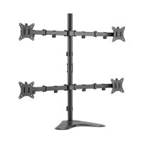 Stalak za monitor SBOX LCD-F048-2, stolni, do 32", za 4 monitora, crni