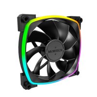 Ventilator MONTECH RX120 PWM, 120mm, 1600 okr/min, RGB, crni