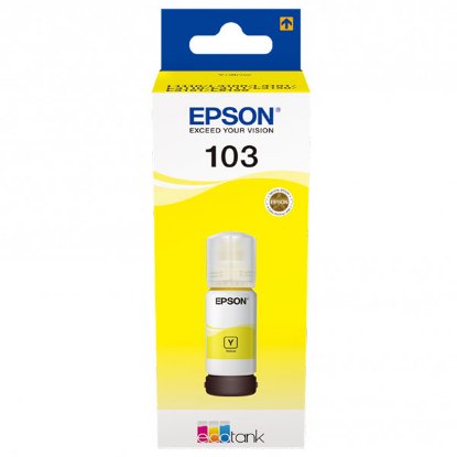 Tinta EPSON 103, C13T00S44A, žuta, L11xx/L12xx/L31xx/L32xx/L51xx/L52xx, 65ml