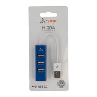 USB HUB SBOX H-204BL, 4-portni USB 2.0, plavi