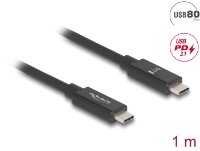 Kabel DELOCK, USB-C 3.2 (M) na USB-C (M), 1m, crni