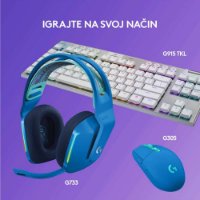 Slušalice LOGITECH Gaming G733 Lightspeed, RGB, bežične, plave
