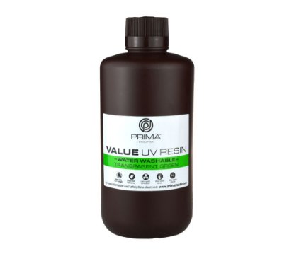 Smola za 3D printer PRIMA CREATOR Water Washable UV Resin, 1000ml, prozirna zelena