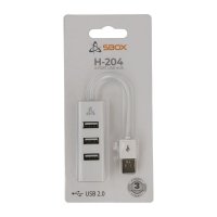 USB HUB SBOX H-204W, 4-portni USB 2.0, bijeli