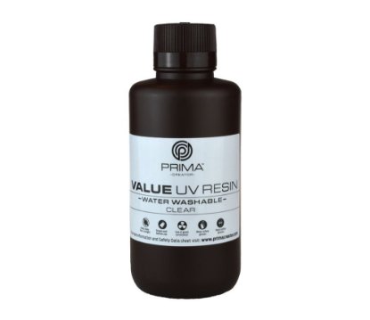 Smola za 3D printer PRIMA CREATOR Water Washable UV Resin, 500ml, prozirna