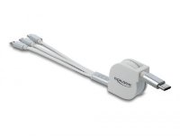 Kabel DELOCK 3-u-1, USB-C na Apple iPhone Lightning / USB Micro-B / USB-C