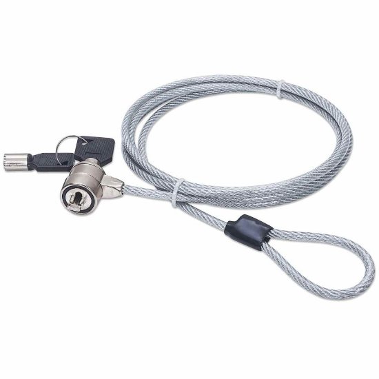 Sigurnosni kabel MANHATTAN, kensington lock za laptop, ključ, 1.5m