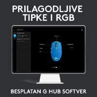 Miš LOGITECH Gaming G102 Lightsync, optički, 8000dpi, plavi, USB