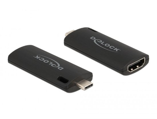 Adapter DELOCK, USB-C (M) na HDMI (Ž) Video Capture, 4K 30Hz, crni