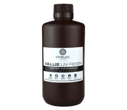 Smola za 3D printer PRIMA CREATOR Water Washable UV Resin, 500ml, crna