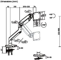 Stalak za monitor SBOX LCD-C49, stolni, do 49", za 1 monitor, crni