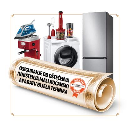 Osiguranje od oštećenja / uništenja za male kućanske aparate / bijelu tehniku u trajanju od 12 mjeseci - vrijednosti uređaja 497,72-995,42 €