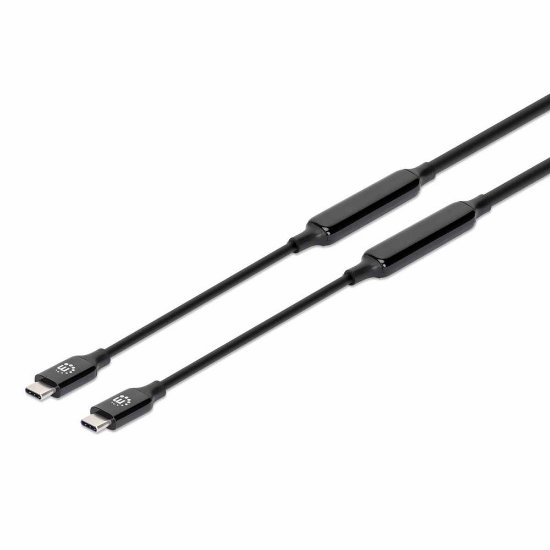 Kabel MANHATTAN, USB 3.2 Gen2, USB-C (M) na USB-C (M), PD 60W, 1.4 DP Alt Mode, 5.0m