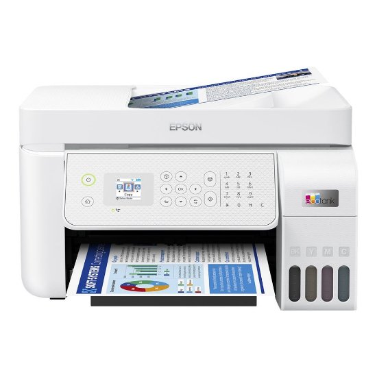 Multifunkcijski printer EPSON EcoTank L5316, printer/scanner/copy/fax, 5760 dpi, USB, LAN, WiFi, bijeli
