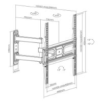 Nosač zidni za TV MANHATTAN 462419, 32" - 55", 35kg, zakretni