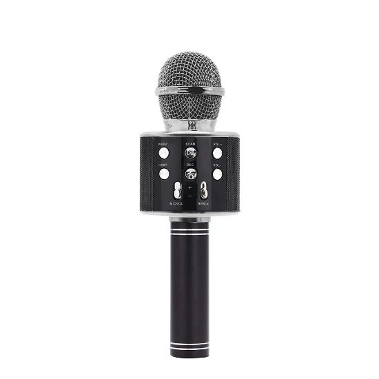 Mikrofon MANTA MIC12-BK, bežični, karaoke, zvučnik, crni