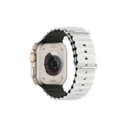 Zamjenski remen BELINE Silicone Waves za Apple Watch 38/40/41mm, bijelo-crni