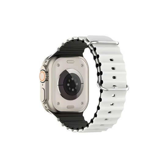 Zamjenski remen BELINE Silicone Waves za Apple Watch 38/40/41mm, bijelo-crni