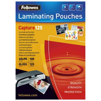 Folija za plastificiranje FELLOWES 5306702, 125 mikrona, 65x95mm, sjajna, 100 komada
