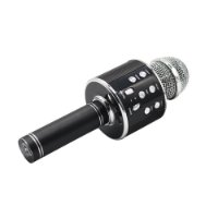 Mikrofon MANTA MIC12-BK, bežični, karaoke, zvučnik, crni