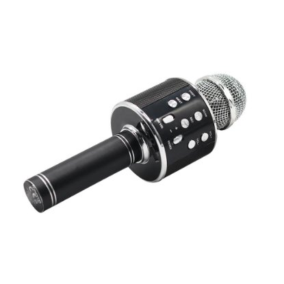 Mikrofon MANTA MIC12-BK, bežični, karaoke, zvučnik, crni