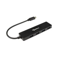 USB HUB SBOX H-404C, 4-portni USB 3.0, crni