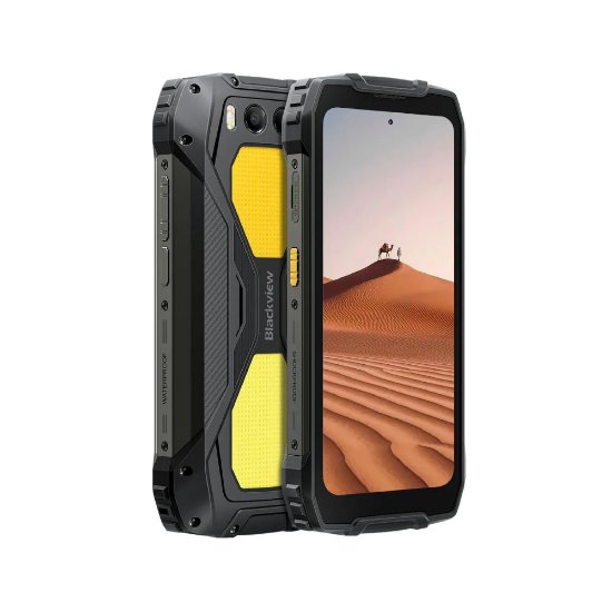 Smartphone BLACKVIEW BV7300, 6,67", 6GB, 256GB, Android 14, crno-žuti