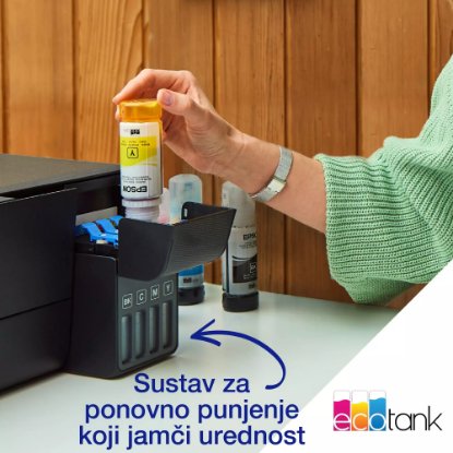 Multifunkcijski printer EPSON EcoTank L3270, printer/scanner/copy, 5760 x 1440, WiFi, USB, crni