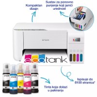 Multifunkcijski printer EPSON EcoTank L3276, printer/scanner/copy, 5760 x 1440, WiFi, USB, bijeli