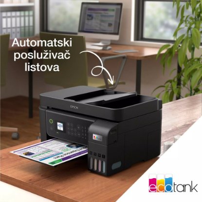 Multifunkcijski printer EPSON EcoTank L5310, printer/scanner/copy/fax, 5760 dpi, USB, LAN, WiFi, crni