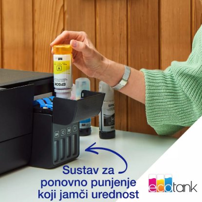 Multifunkcijski printer EPSON EcoTank L3271, printer/scanner/copy, 5760 x 1440, WiFi, USB, crni