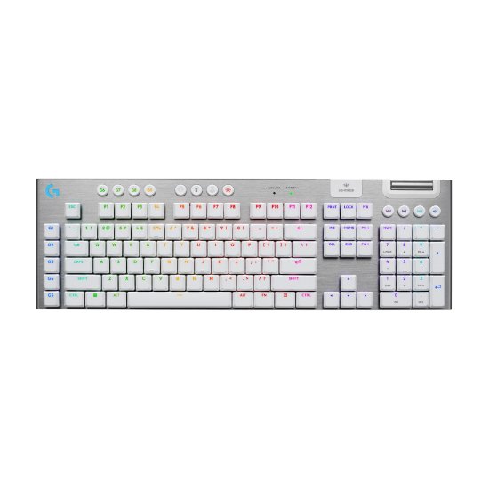 Tipkovnica LOGITECH Gaming G915 X Tactile, RGB, mehanička, US Layout, USB, bijela